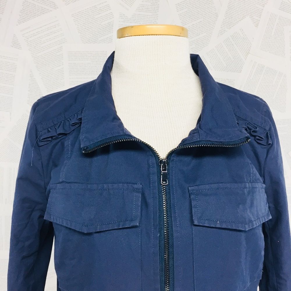 ModCloth Light Jacket Military Style Navy Blue
